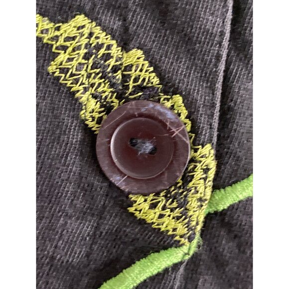 Michael Simon Sez Cardigan Black Multi Floral Embroidered Button Front Girl 7/8 - Picture 7 of 12